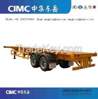 2 axles 40 ft container skeletal semi trailers