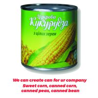 Canned sweet corn, Canned green peas, Canned white beans