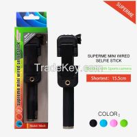 3.5mm Foldable Wired Remote Slfie Monopod