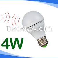 4W motion sensor LED bulb light