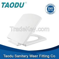 TD365-Square closet pp sheet cover bidet toilet seat cover with soft closing hinge