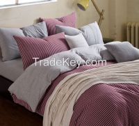 100% Cotton High Quality  Jersy Knitted  Bedding Sets Duvet Cover
