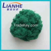 dark green color polyester staple fiber for making scouring pad