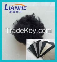 recycled black psf polyester staple fiber