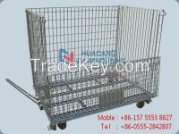 Stroage Cage with Caster Wheels &amp; Drawing/ Warehouse Container foldable