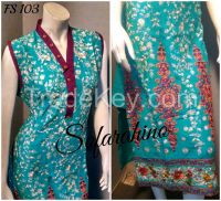 Ladies 3 pcs  Embroidered stitched suits