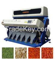 Dehydrated vegetables color sorter machine