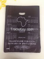 Black die cut plastic bag Africa market