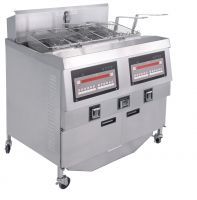 commercial electric open fryer with 2-tank