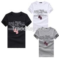 Guangzhou Factory 95% Cotton 5% Spandex Blank Men T shirt
