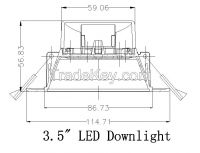 3 Inch Thermal Conductive Plastic Cover Aluminum LED Downlights