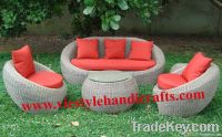 Poly rattan sofa set