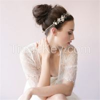 Europe and the United States handmade beaded diamond crystal bride hair ribbon hair head ornaments