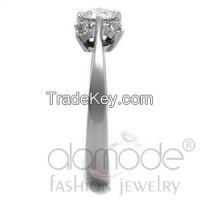 TK2172 Stainless Steel AAA Grade CZ Elegant Engagement/Wedding/Everyday Ring