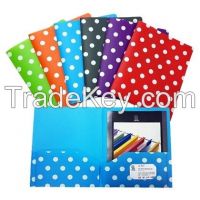 Polka Dot Twin Pocket Folder