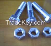 Blue galvanized zinc bolts,hexagon bolts