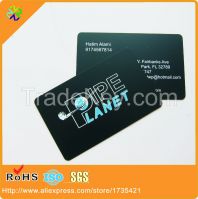 (100pcs/lot)stainless steel black plated matte black metal card