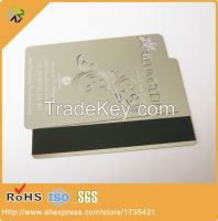 (100pcs/lot)80*50mm thin 0.3mmthickness high-co magnetic metal card