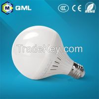factory supply led bulb 3w 5w 7w 9w 12w pc+acrylic housing use