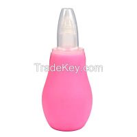 Best selling baby care products FDA&LFGB approved bpa free soft durable silicone baby nasal aspirator for nose cleaning