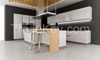 custom made high glossy lacquer finish modular kitchen cabinet project
