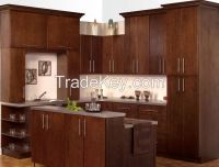 custom made Wood grain  finish modular kitchen cabinet project