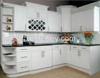custom made PVC finish modular kitchen cabinet project for American market