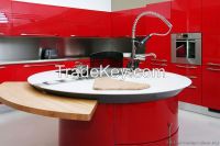 custom made lacquer finish modular kitchen cabinet project
