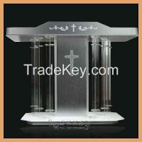 White Color Acrylic Church Pulpit, 2015 New Organic Glass Church Pulpit