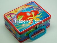 Breath mint tin box with hinge & embossing