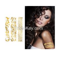 Metallic Temporary Tattoo Sticker / Waterproof Tattoo Sticker Factory