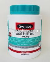 Swisse Ultiboost Odourless Wild Fish Oil 1000mg 500 Capsules Exclusive Size