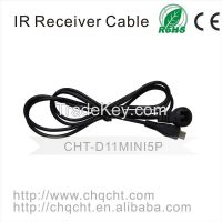 Black Small Round custom IR Receiver Cable with Mini USB