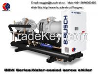 BUSCH water cooled screw chiller unit in chemical fiber air conditioning plant