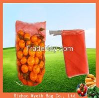 Pe Leno Mesh Netting Packaging Bag For Fruit With Drawstring