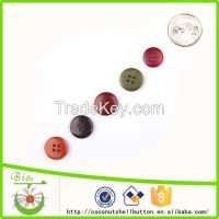 18L 2 holes dark brown color natural wooden button