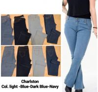 ladies jeans double straight