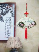 Plastic Landscaping Pattern Hanging Ornament With Chinoiserie