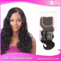 100% virgin hair lace clousre natural hair bleached knots lace closure