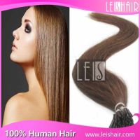 100% Russian remy hair extension double drawn remy hair i tip hair extension