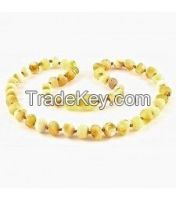 Baroque shape Baltic amber teething necklaces