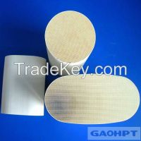 honeycomb ceramic for exhaust pipe and exhaust system