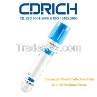 CDRICH Evacuated Blood Coagulation Tube with Sodium Citrate
