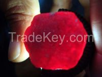 Original Ruby Stone with 94.9 Carets, 9 Hardness and Pigeon blood 