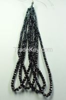 black moissanite beads, 219.82 carat, 4 pcs of moissanite