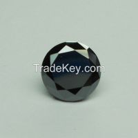 black moissanite round cut, 26.70 carat, 1 pcs of moissanite 