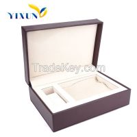 High Quality New Type Customized Leather Cover Wooden Watch Box