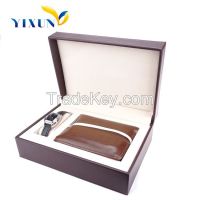 High Quality New Type Customized Leather Cover Wooden Watch Box