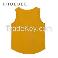 Sleeveless Smoky Gray Cotton Kids Clothing for Boys