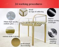 cambered faced showcase, display case for jewelry, diamonds, golds, cosmetics...